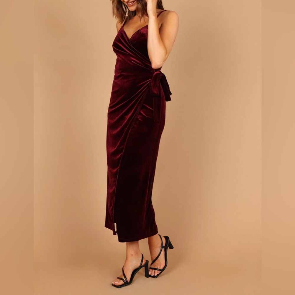 Petal and Pup Velvet Wrap Dress